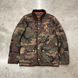 Polo Ralph Lauren Button Up Camo Chore Quilted Jacket