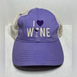I Love Wine Purple Snap Back Legacy Hat