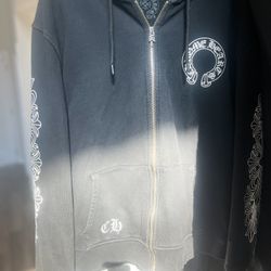 Chrome Hearts Black Zip Up Hoodie Large