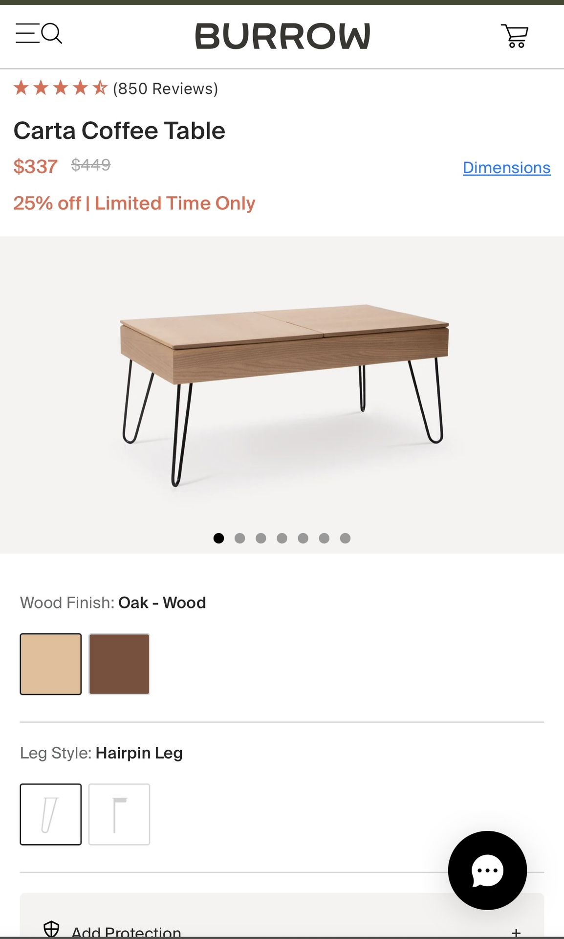 Burrow Carta Coffee Table