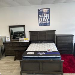 BEAUTIFUL NEW LINDEX QUEEN BEDROOM SET ON SALE ONLY $899. KING SET $999. IN STOCK SAME DAY DELIVERY 🚚 EASY FINANCING 