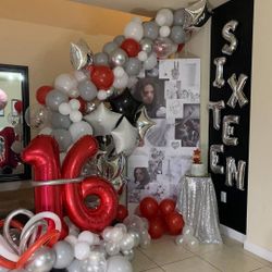 Birthday Balloon Garland Bouquet Banner