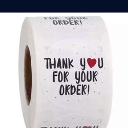 Thank You For Your Order Stickers “500 “ Pieces 