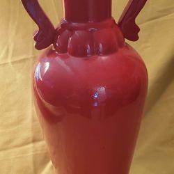 Christmas Red Tall Ceramic Vase