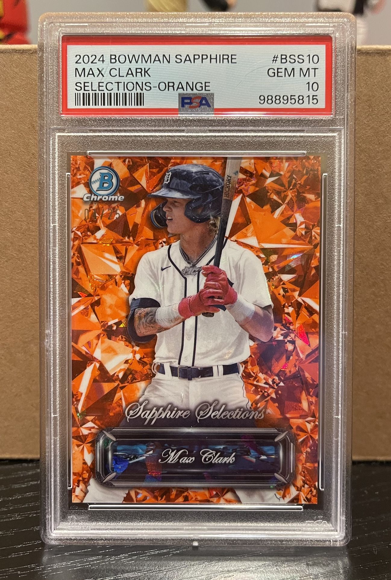 2024 Bowman Sapphire - Selections Orange /25 Max Clark PSA 10 GEM MT #BSS-10