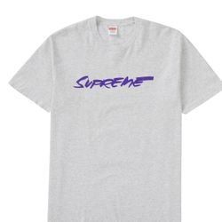 Supreme Futura Logo Tee Ash Grey 