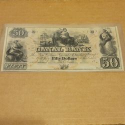 1850 $50 US Bank Note 