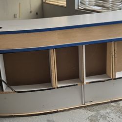 Front Counter With Storage And Power Outlets Vinyl Face Plates Can Be Changed To Your Own Comp