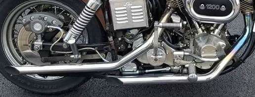 Harley Davidson Shovelhead FXE, FXS Drag pipes exhaust for sale.