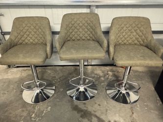 Tan quilted bar stools