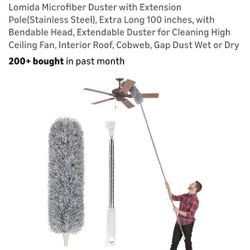 Extra Long White Microfiber Duster 