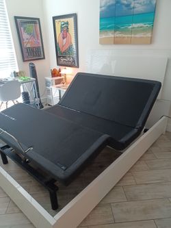 Queen white bedframe
