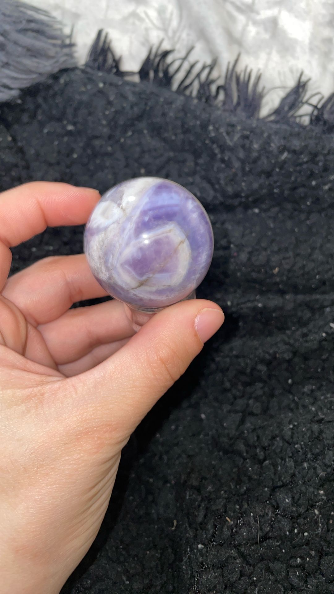 Chevron Amethyst Sphere