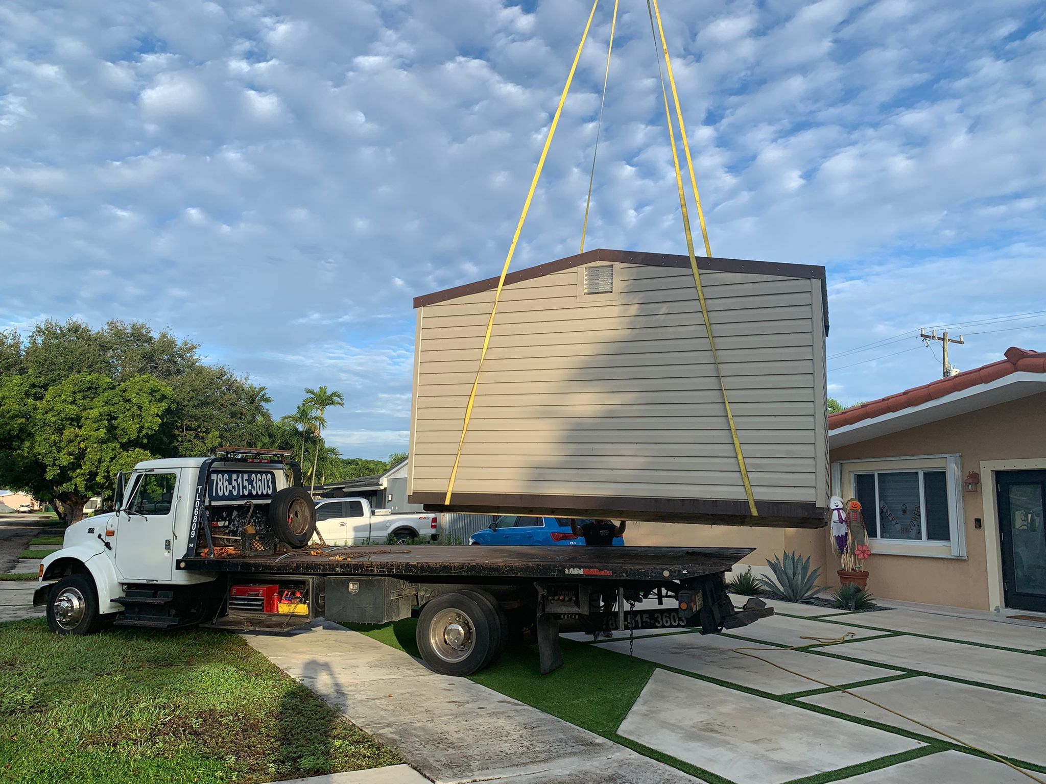 Sheds Relocation,Movemo Casita De Patio Rv Trailer Crane Container 