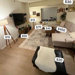 Move Out Sale - Sofa, Lamps, Chair, Office Desk, Coffee Table