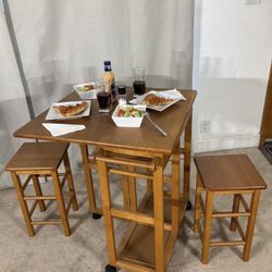 Space Saver Breakfast Bar & 2 Stools