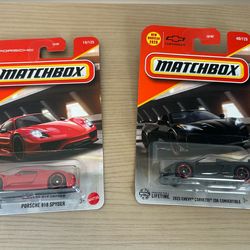 Matchbox Porsche 918 Spyder Corvette Z06