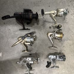Lot of (6) spinning reels (Anti-reverse does not work)