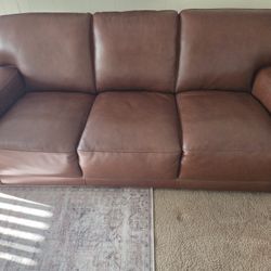 Like New Leather Couch With USB