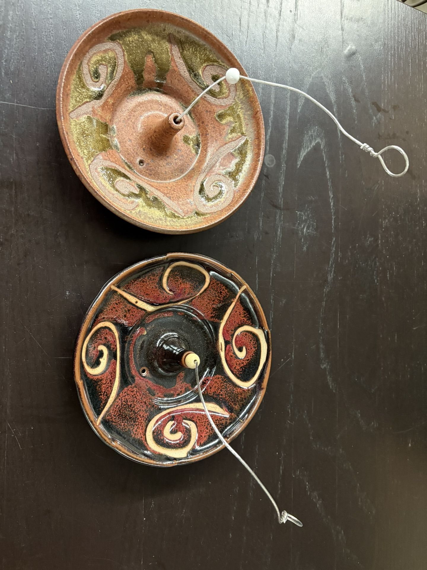 Hand-Made Pottery Bird Feeders