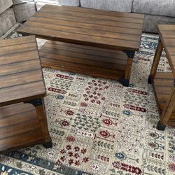Coffee Table And 2 Side Tables