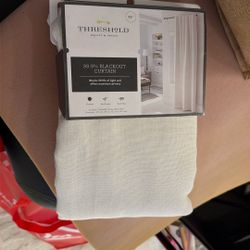 New With Tags Blackout Curtain 95” White Linen