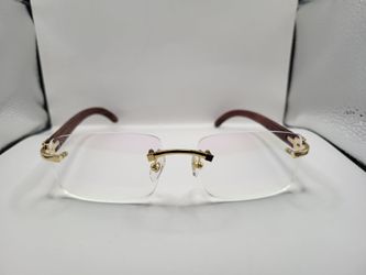 Cartier Rimless Glasses(Clear)Woods