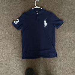 Navy Polo Shirt Good Condition Size m