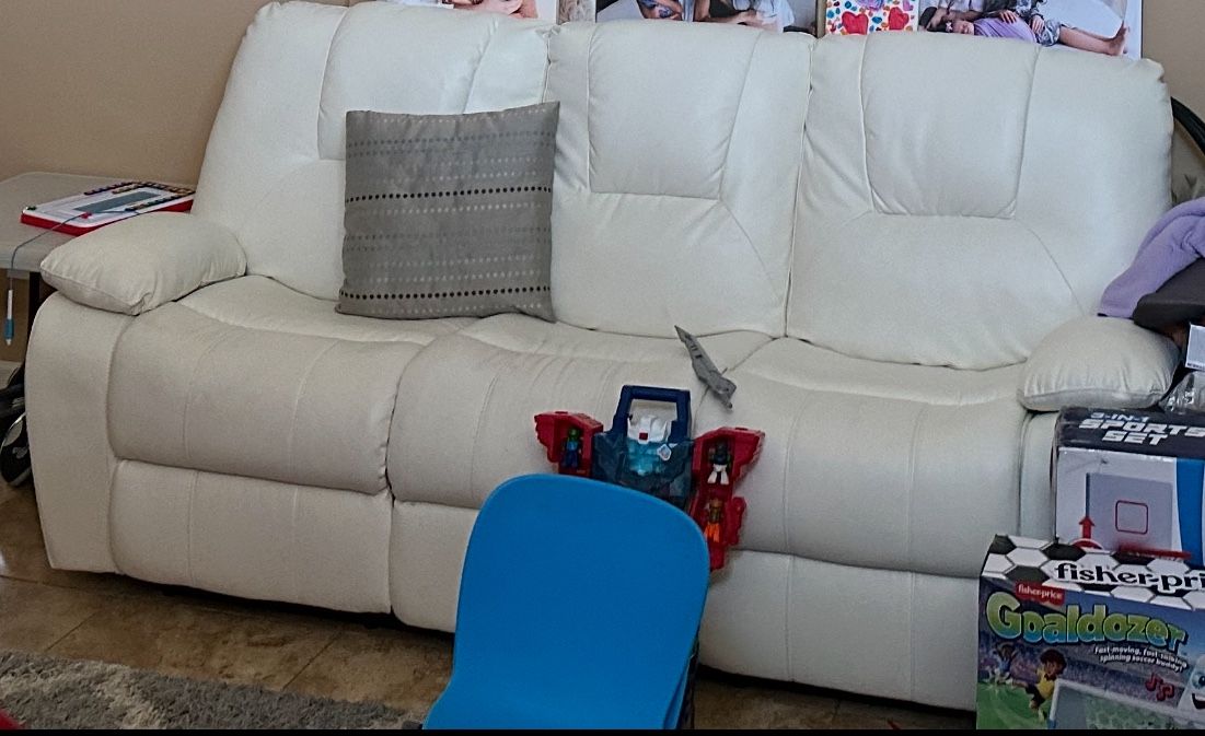 White Reclining Couch