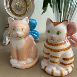 Vintage Porcelain Cat Figurines 1984  ALDON ACCESSORIES 