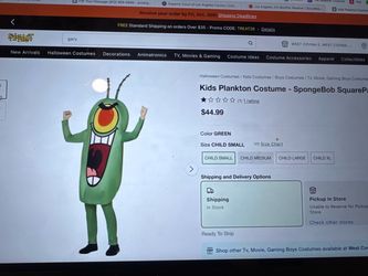 Plankton adult costume Large