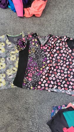 XL Print Scrub Tops
