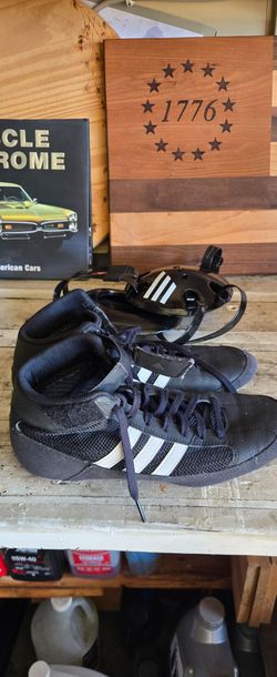 Wrestling shoes and headgear
