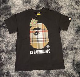 A Bathing Ape Men's S Black Cotton Jersey Ape Head Logo