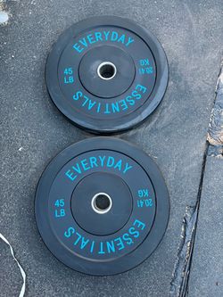 45lb Olympic bumper plate set weights