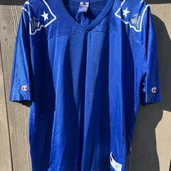 Vintage Authentic New England Patriots NFL Football Champion Blank Jersey 48 XL