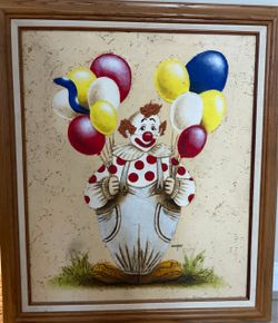 Clown oil painting (art)