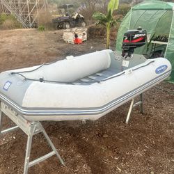 8ft Inflatable Boat W/ Motor 