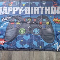 Happy Birthday Gamer Backdrop