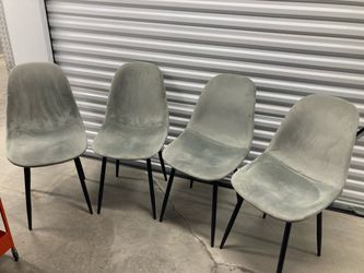 Velvet dining chairs - 4