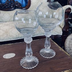 One Of A Kind Crystal & Glass Candle Holders Buy One Or Buy The Set 