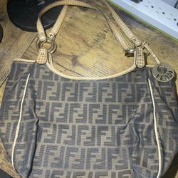 Vintage Fendi Zucca Chef Shoulder Bag 