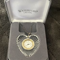 Waterford Crystal Necklace Pendant Watch