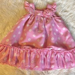 Marmellata Toddler Pink Polka Dot Dress *3Y