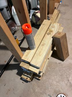Pieces of 2x4 & panels for rustic project