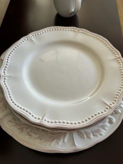 34pc- 2 Sets of Stoneware Dinnerware Sets & Matching Pitcher with Bowl