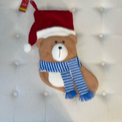 NEW! NORTH POLE TRADING CO. TEDDY BEAR CHRISTMAS 🎄 STOCKING