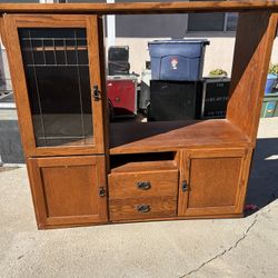Solid Oak Entertainment Center