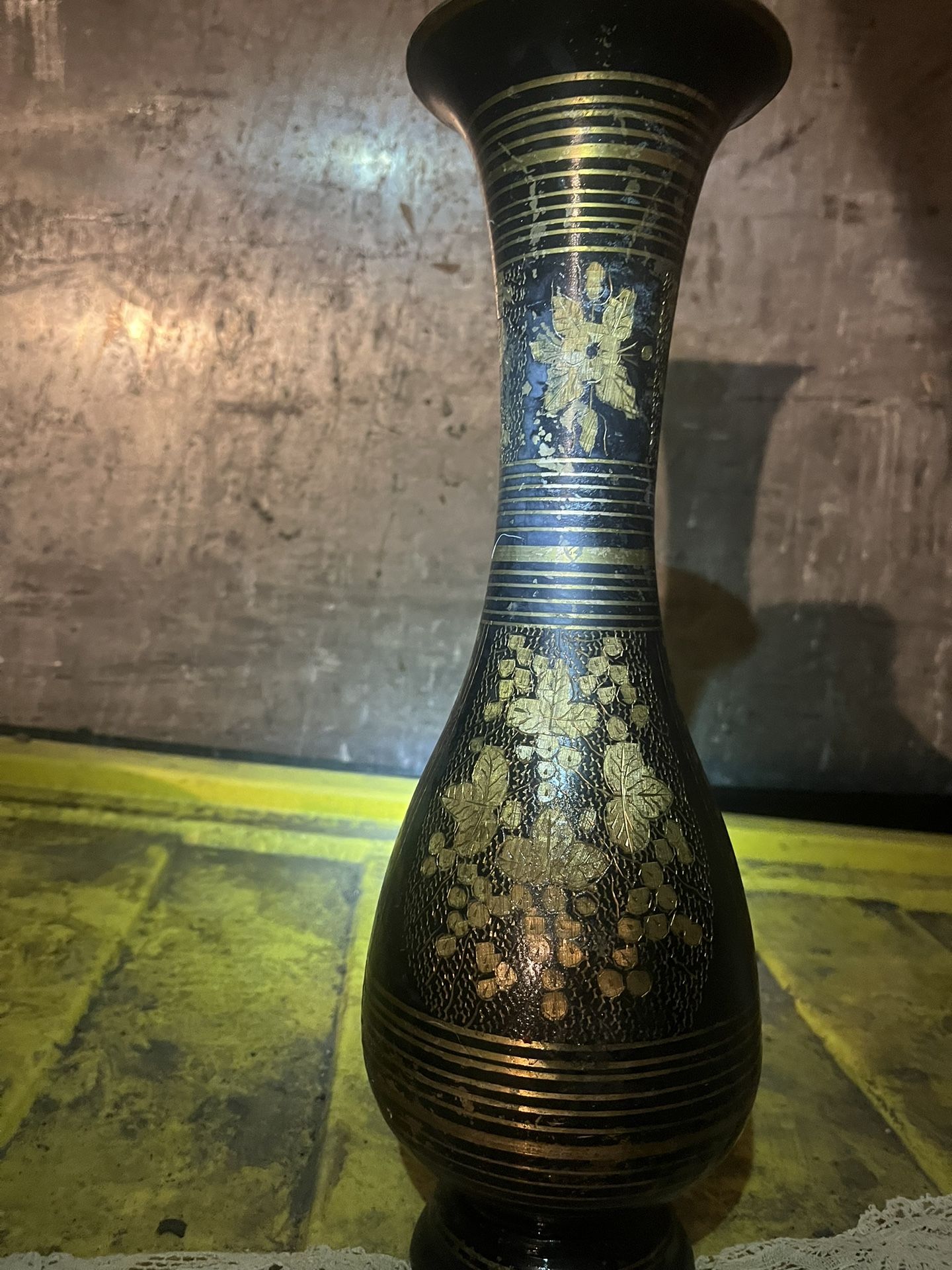 Vintage vase made of brass -