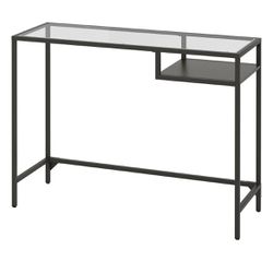 2 IKEA VITTSJÖ Laptop table, Desk, black-brown/glass